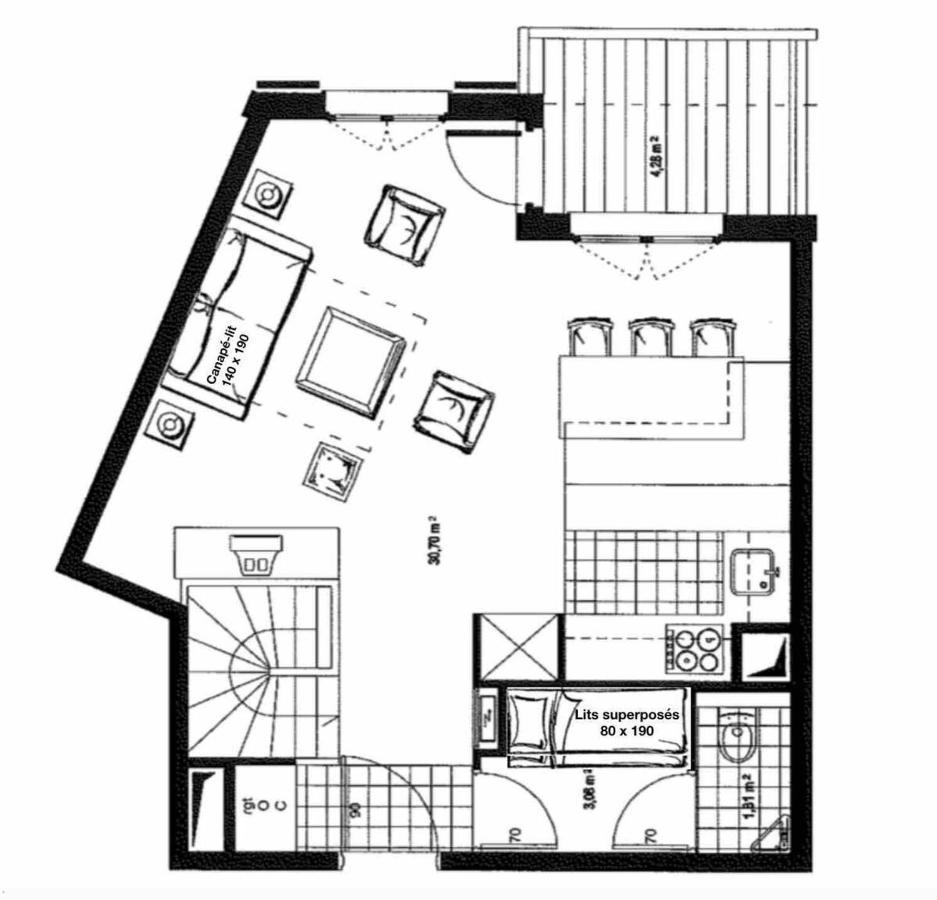 L'Ekrin Des Arcs - Arc 1950 Le Village - Duplex 6-8 Pers Les Arcs  Exterior photo